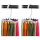 2pcs 360° Rotatable Tie Hanger Rack Adjustable Neck Ties Silk Scarf Storage Hook Organizer