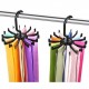 2pcs 360° Rotatable Tie Hanger Rack Adjustable Neck Ties Silk Scarf Storage Hook Organizer