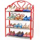 4 Tier Stack Shoes Display Storage Organizer Rack Stand Shelf Holder Unit Shelves