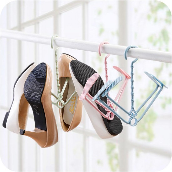 Creative Plastic Drying Shoe Rack 360 Degree Rotation Foldable Drying Hanger Rack Clothes Socks Hanger Sun Hanging Shoes Racks