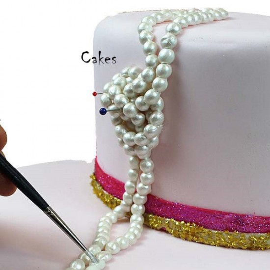 3D Bead Pearl Silicone Fondant Mold Cake Edge Decoration