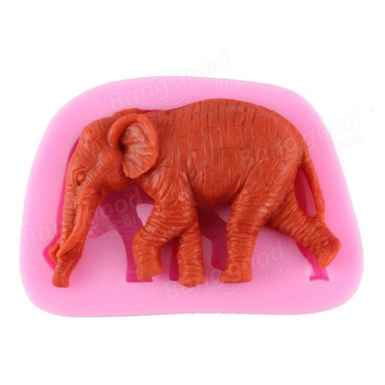 3D Elephant Shape Silicone Cake Fondant Mold Soap Mould Creative Animal Shape Baking Tools