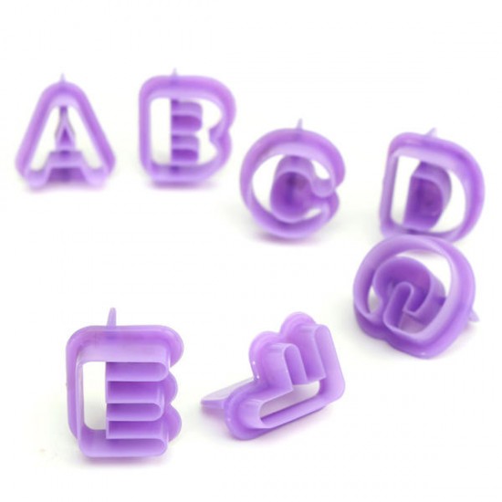 40PCS Plastic Alphabet Letter Cake Biscuit Baking Mould Fondant Cookie Cutters