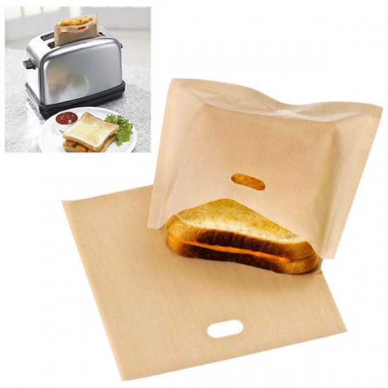 Reusable Toaster Bag Sandwich Bags Non Stick Bread Bag Toast Heating Food Bags