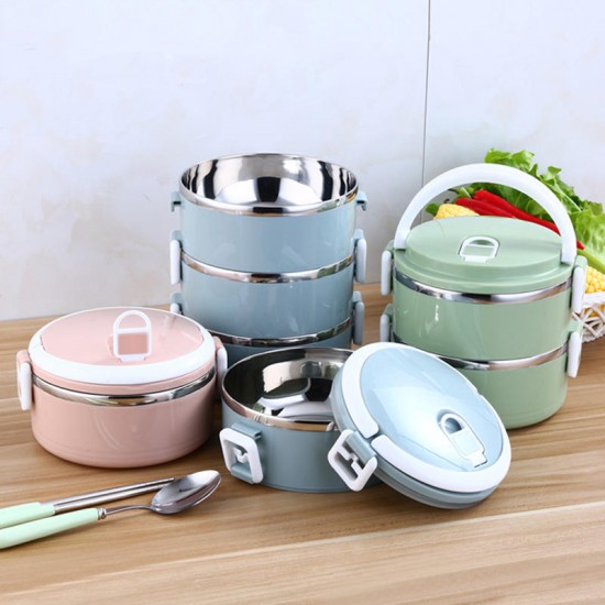 KCASA KC-BCH02 Portable Insulation Lunch Box Stainless Steel Thermal Bento Box Food Container