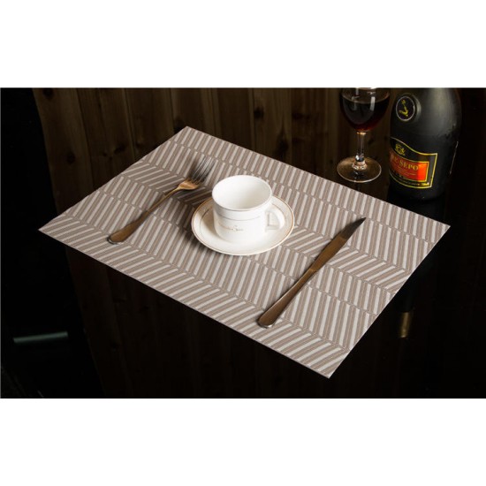 KCASA Placemat Fashion Pvc Dining Table Mat Disc Pads Bowl Pad Coasters Waterproof Table Cloth Pad Slip-Resistant Pad Three Colors