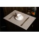 KCASA Placemat Fashion Pvc Dining Table Mat Disc Pads Bowl Pad Coasters Waterproof Table Cloth Pad Slip-Resistant Pad Three Colors