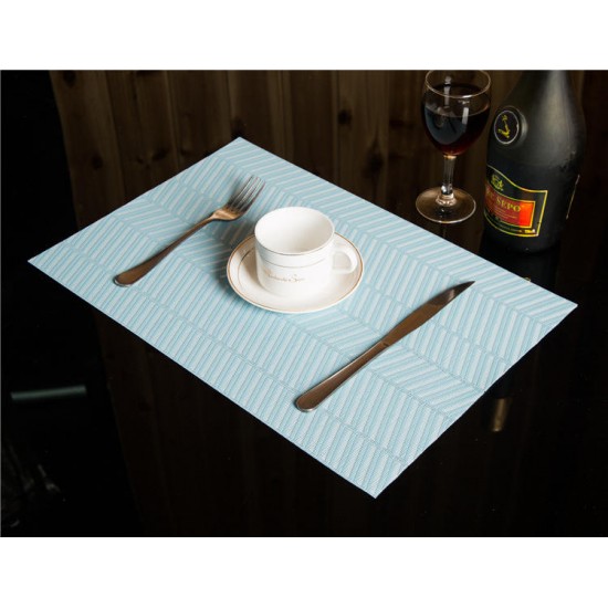 KCASA Placemat Fashion Pvc Dining Table Mat Disc Pads Bowl Pad Coasters Waterproof Table Cloth Pad Slip-Resistant Pad Three Colors