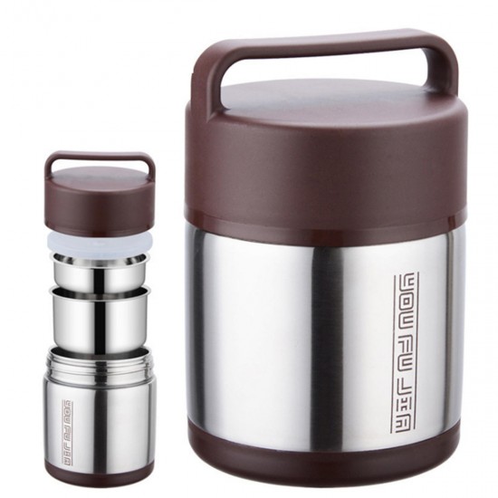 Vacuum Insulated Lunch Box Stainless Steel Jar Hot Cold Thermos Food Container