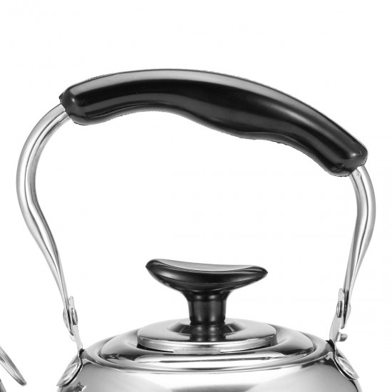 1L Stainless Steel Whistling Kettle Boiling Water Tea Coffee Maker Silver Water Boiler