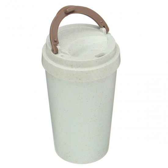 400L Wheat Straw Portable Double-wall Vacuum Bottle Coffee Cup Insulated Mug Water Bottle