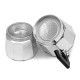 50 / 100 / 150 / 450ml Silver Aluminum Octagonal Mocha Coffee Pot Cup Percolator Maker Tea Pot