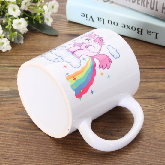 Funny Rainbow Unicorn Ceramic Mug Coffee Milk Tea Cup Home Office Christmas Kids Gift