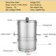 10L DIY Professional Alcohol Moonshine Water Copper Household Home Stainless Alcohol Distiller Boiler B-eer W-ine Making For Party Home Living 220V