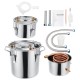 2/3/5/8 Gallons  Moonshine Still Spirits Kit Water Alcohol Distiller Copper Tube Boiler Home Brewing Kit with Thumper Keg Stainless Steel