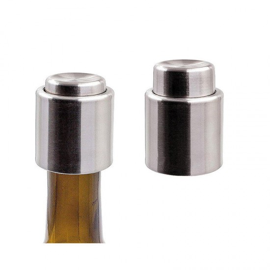 Stainless Steel Vacuum Sealed Wine Bottle Stopper Preserver Pump Sealer Bar Stopper Keep Your Best Wine Fresh Fits 750ml Red Wine Bottle Stopper