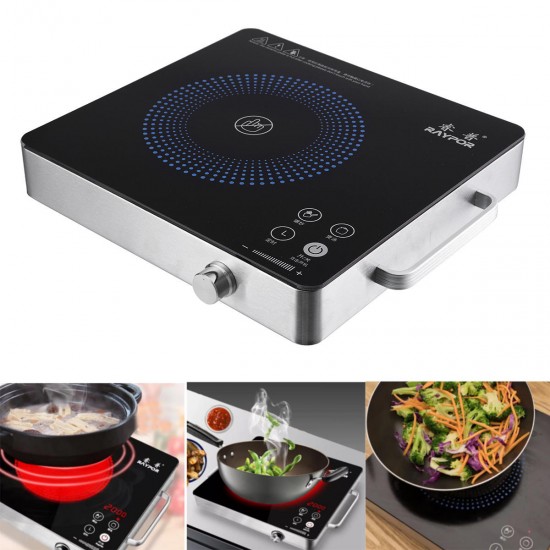 2200W Electric Induction Cooker Cooktop Kitchen Burner Portable Home Countertop Cooker