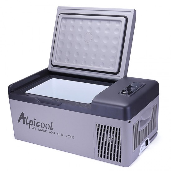 Alpicool 15L 12/24V Portable Freezer Camping Car Boating Caravan Bar Mini Fridges by APP Car Refrigerator