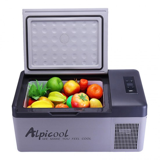 Alpicool 15L 12/24V Portable Freezer Camping Car Boating Caravan Bar Mini Fridges by APP Car Refrigerator