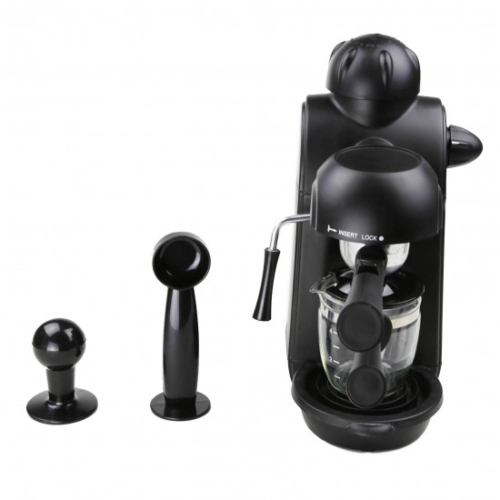 C-pot 5 Bar Pressure Personal Espresso Coffee Machine Maker Steam Espresso System with Milk Frother