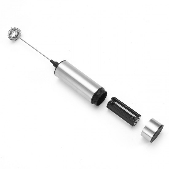 Electric Handheld Milk Frother Foamer Mixer Stainless Steel Coffee Latte Stirrer Egg Beater