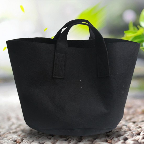 1/2/6/9 Gallon Black Felt Pots Garden Plant Grow Bag Pouch Aeration Container