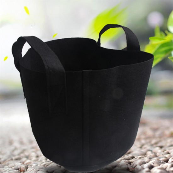1/2/6/9 Gallon Black Felt Pots Garden Plant Grow Bag Pouch Aeration Container