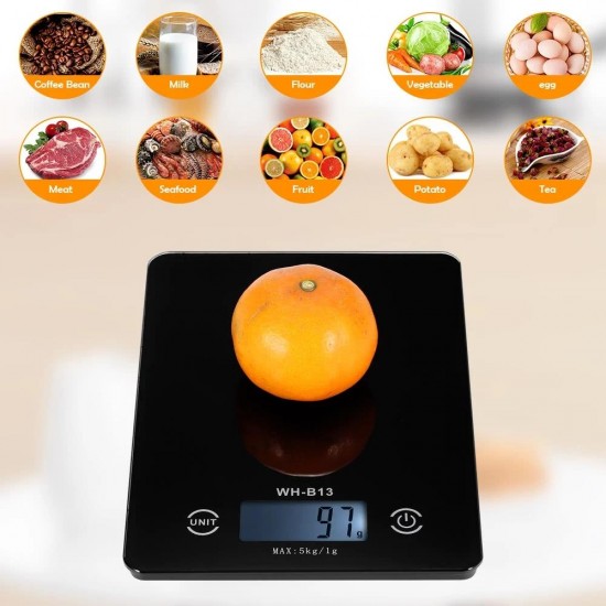 3Life H17906B 5KG/1G Accurate Touch Screen Kitchen Scale LCD Backlight Digital Kitchen Food Scale G/LB/OZ for Baking Cooking Tare Function From XIAOMI Youpin