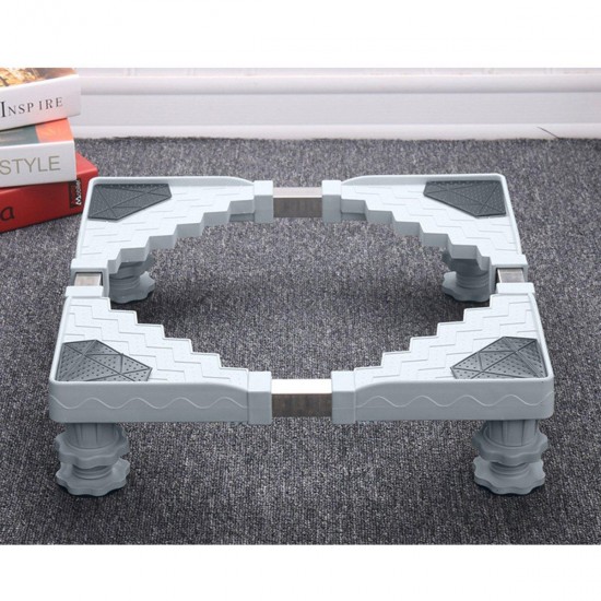 4 Foot Adjustable Refrigerator Undercarriage Bracket Stand Washing Machine Base