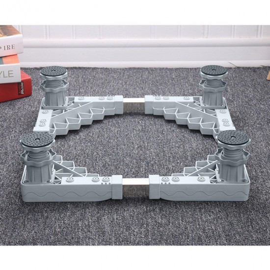 4 Foot Adjustable Refrigerator Undercarriage Bracket Stand Washing Machine Base