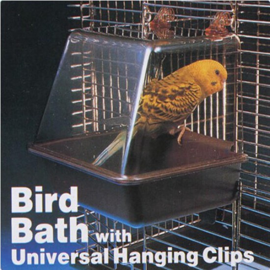 Deluxe Bird Bathtub Bath Box Cage Accessory for Bird