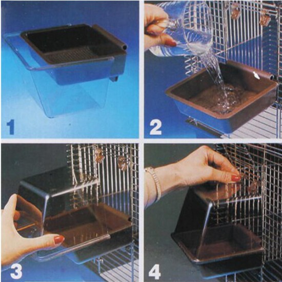 Deluxe Bird Bathtub Bath Box Cage Accessory for Bird