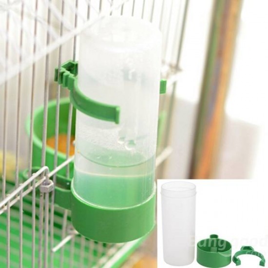 Parrot Bird Drinker Feeder Watering Plastic With Clip For Aviary Budgie Cockatiel