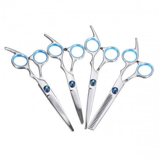 7Pcs/Lot Dog Cat Grooming Scissors Set Straight Curved Cutting Thinning Shears Kit Puppy Hair Trimmer Pet Beauty