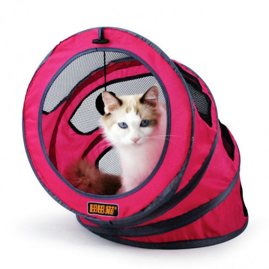 Foldable storage spiral Pet Cat Tunnel Toys Breathable Pet Cats Training Toy Funny Cat Tunnel House Toys