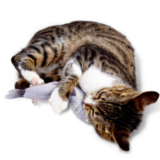 Yani 30cm Large Size  Interactive Pets Pillow Catnip Toys Simulation Plush Fish Shape Doll Chew Bite Cat Toy
