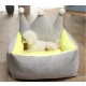 3 Colors Luxury Crown Crystal Velvet Pet Bed Kennel Dog Cat Warm Sofa Pet Bed