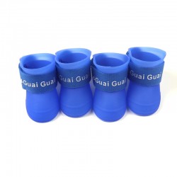 4Pcs / Lot Pet Dog Raining Shoes Waterproof Pet Shoes for Dog Puppy Colorful Rubber Boots Portable Durable Puppy Shoes Pet Suppliers