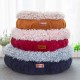 Cozy Solid Fleece Round Pet Bed Anit-skip Pet Dog Basket Kennel Cat Dog Bed For Medium And Samll Dogs Padding Mat Cat Basket