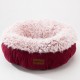 Cozy Solid Fleece Round Pet Bed Anit-skip Pet Dog Basket Kennel Cat Dog Bed For Medium And Samll Dogs Padding Mat Cat Basket