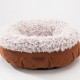 Cozy Solid Fleece Round Pet Bed Anit-skip Pet Dog Basket Kennel Cat Dog Bed For Medium And Samll Dogs Padding Mat Cat Basket