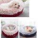 Cozy Solid Fleece Round Pet Bed Anit-skip Pet Dog Basket Kennel Cat Dog Bed For Medium And Samll Dogs Padding Mat Cat Basket