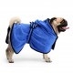 Dog Bathrobe Warm Dog Clothes Absorbent Pet Drying Towel Embroidery Paw Cat Hood Pet Bath Towel