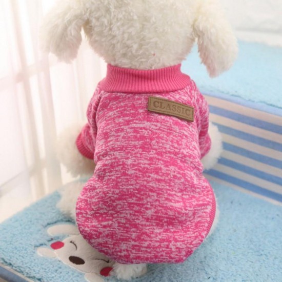 Dog Clothes Warm Puppy Outfit Pet Jacket Coat Winter Dog Clothes Soft Sweater Clothing