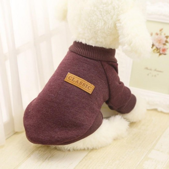 Dog Clothes Warm Puppy Outfit Pet Jacket Coat Winter Dog Clothes Soft Sweater Clothing