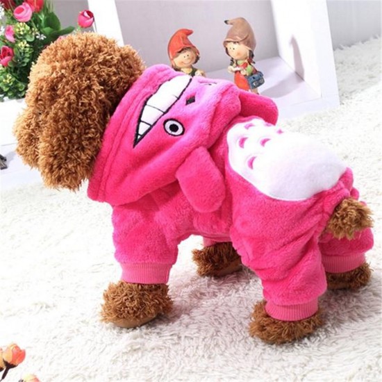 Yani HP-PC1 Pet Cat Dog Costume Soft Warm Clothes Cartoon Totoro Hoodie Coats Four Leg Jumpsuit Yani HP-PC1 Pet Cat Dog Costume Soft Warm Clothes Cartoon Totoro Hoodie Coats Four Leg Jumpsuit