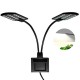 15W Ultra-thin Aquarium Light Compact Fish Tank Light 2 Heads Aquatic Plant Lights EU Plug