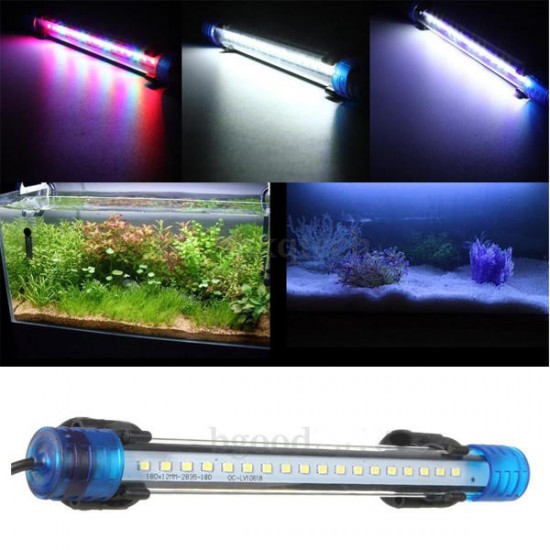 Aquarium Waterproof LED Light Bar Fish Tank Submersible Down Light Tropical Aquarium Products 3W 30CM
