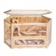 3-Tier Wooden Hamster Cage House Rodent Mouse Pet Small Animal Wood Layers Kit