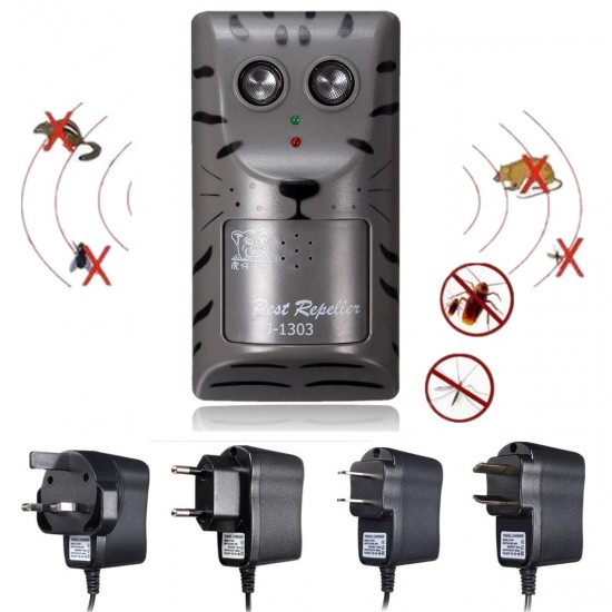 Electronic Ultrasonic Pest Rat Mosquito Mouse Insect Rodent Control Repeller Pests Control